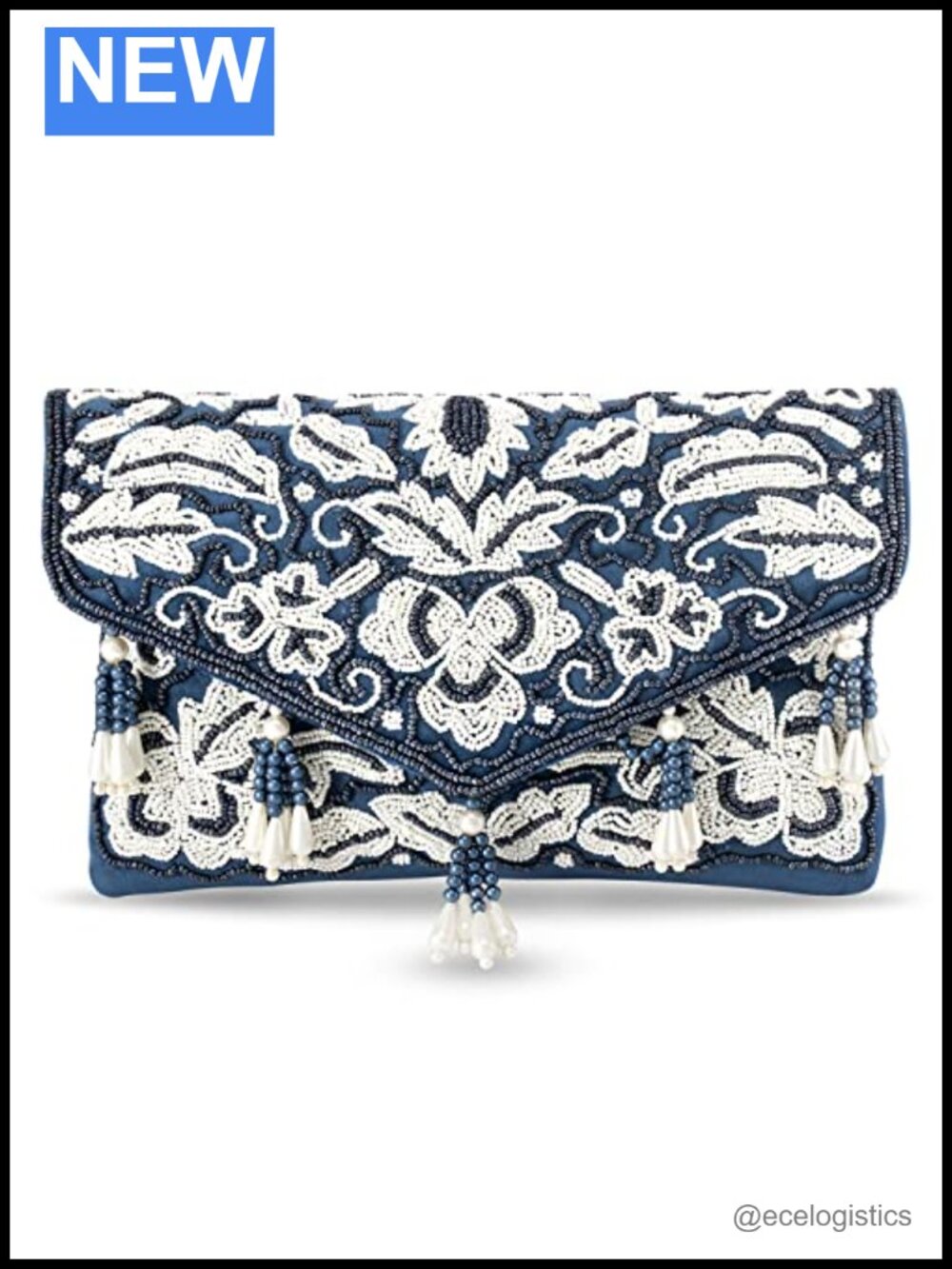 Ethnic Bride Clutch with Drawstring, Fabric Evening Bag, Party Purse